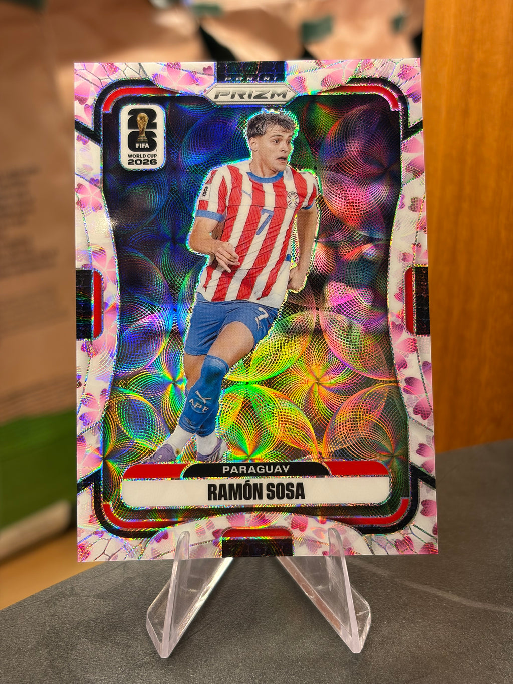 Ramón Sosa — Panini Prizm FIFA World Cup 2026 (No. 350), paralela Cherry Blossom 12/20