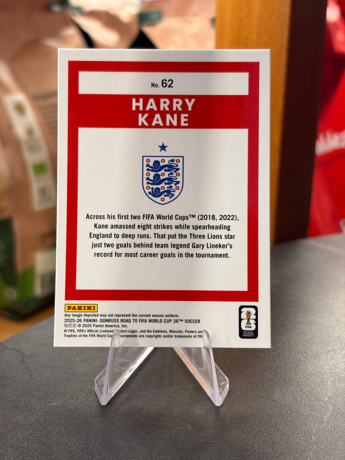 Harry Kane — Panini Donruss Optic Road to FIFA World Cup 2026 (No. 62), base