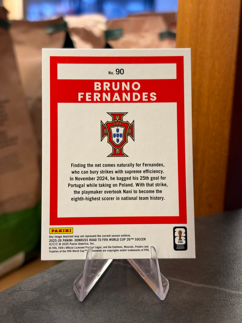 Bruno Fernandes — Panini Donruss Road to FIFA World Cup 2026 (No. 90), base