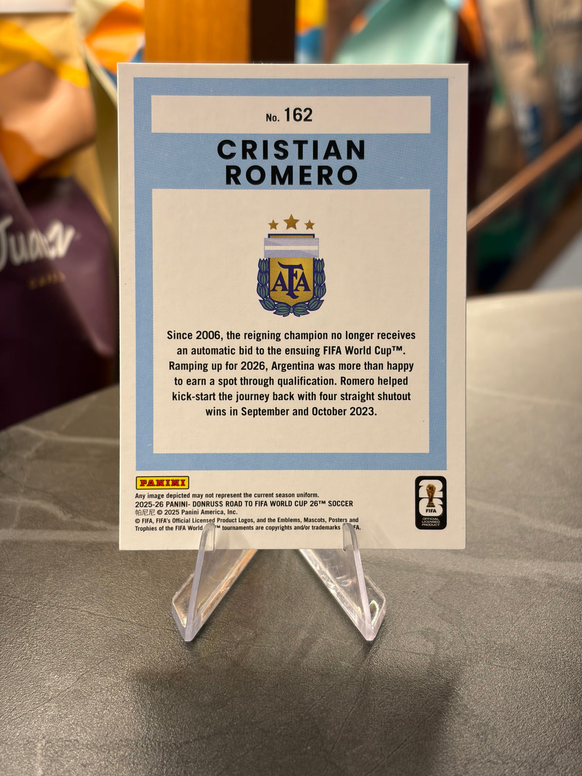 Nico Paz — Panini Donruss Road to FIFA World Cup 2026 (No. 164), base