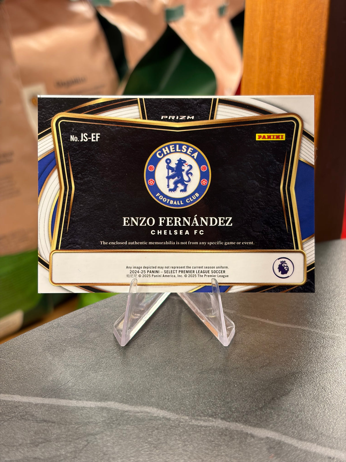 Enzo Fernández — Panini Select 2024-25 (No. JS-EF), Jumbo Swatches Silver