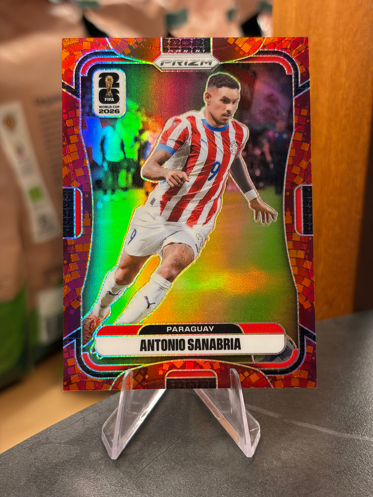 Antonio Sanabria — Panini Prizm FIFA World Cup 2026 (No. 344), paralela Maple Leaf 63/86