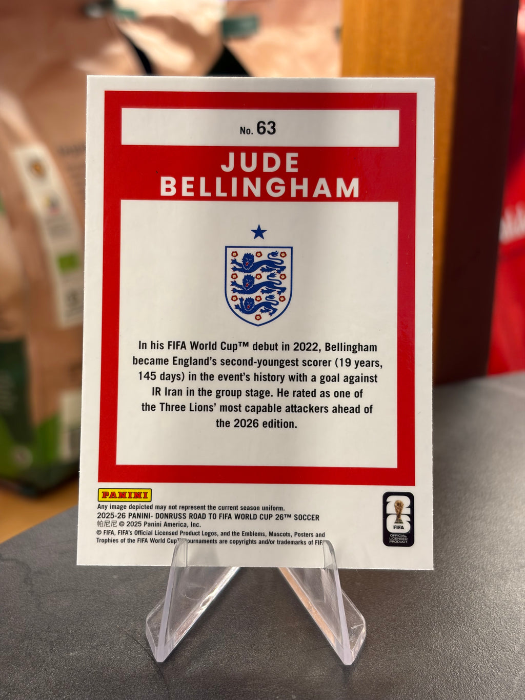 Jude Bellingham — Panini Donruss Optic Road to FIFA World Cup 2026 (No. 63), base