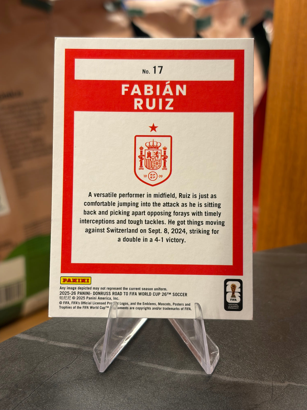 Fabián Ruiz — Panini Donruss Road to FIFA World Cup 2026 (No. 16), base