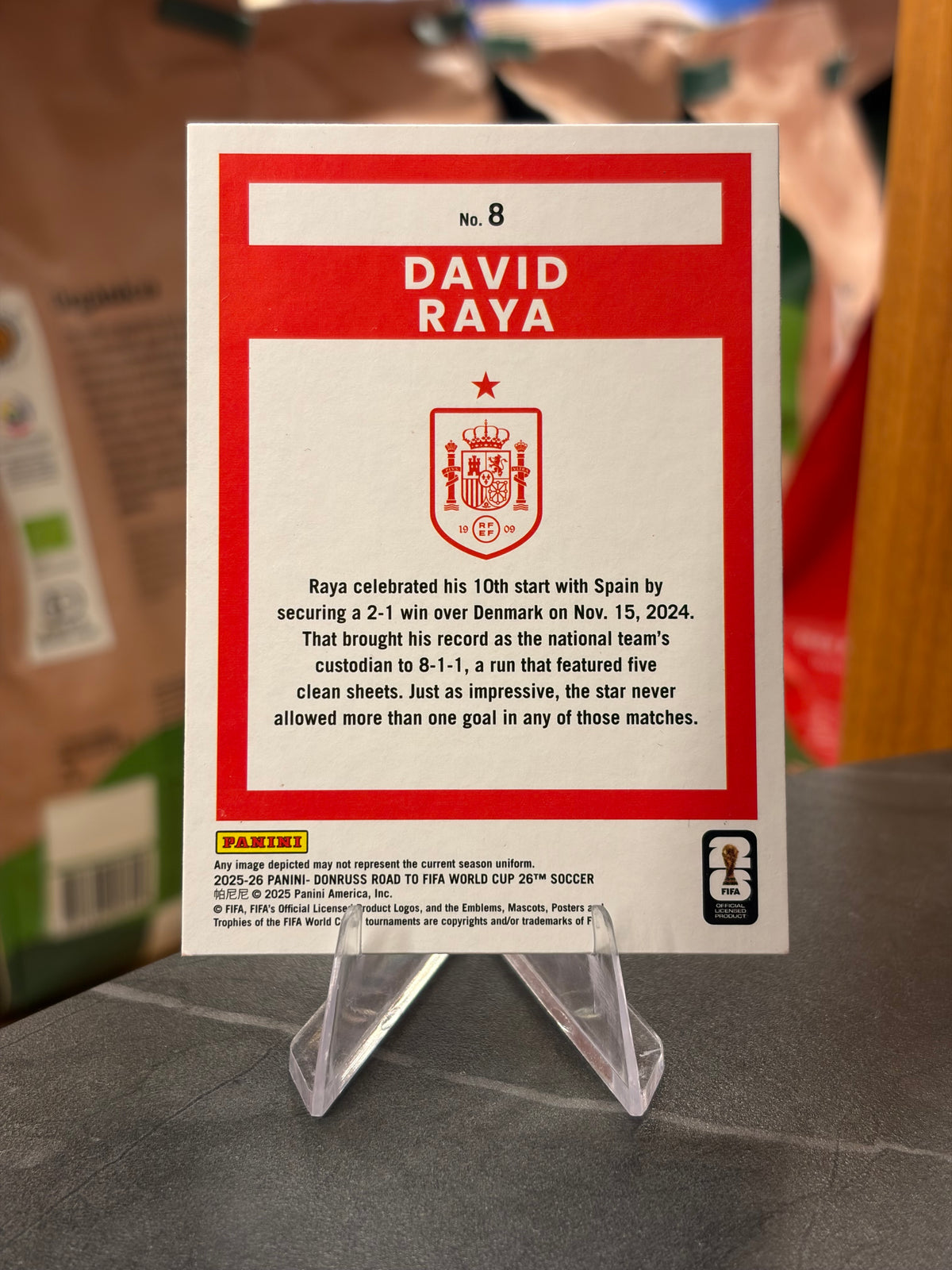David Raya — Panini Donruss Road to FIFA World Cup 2026 (No. 8), base