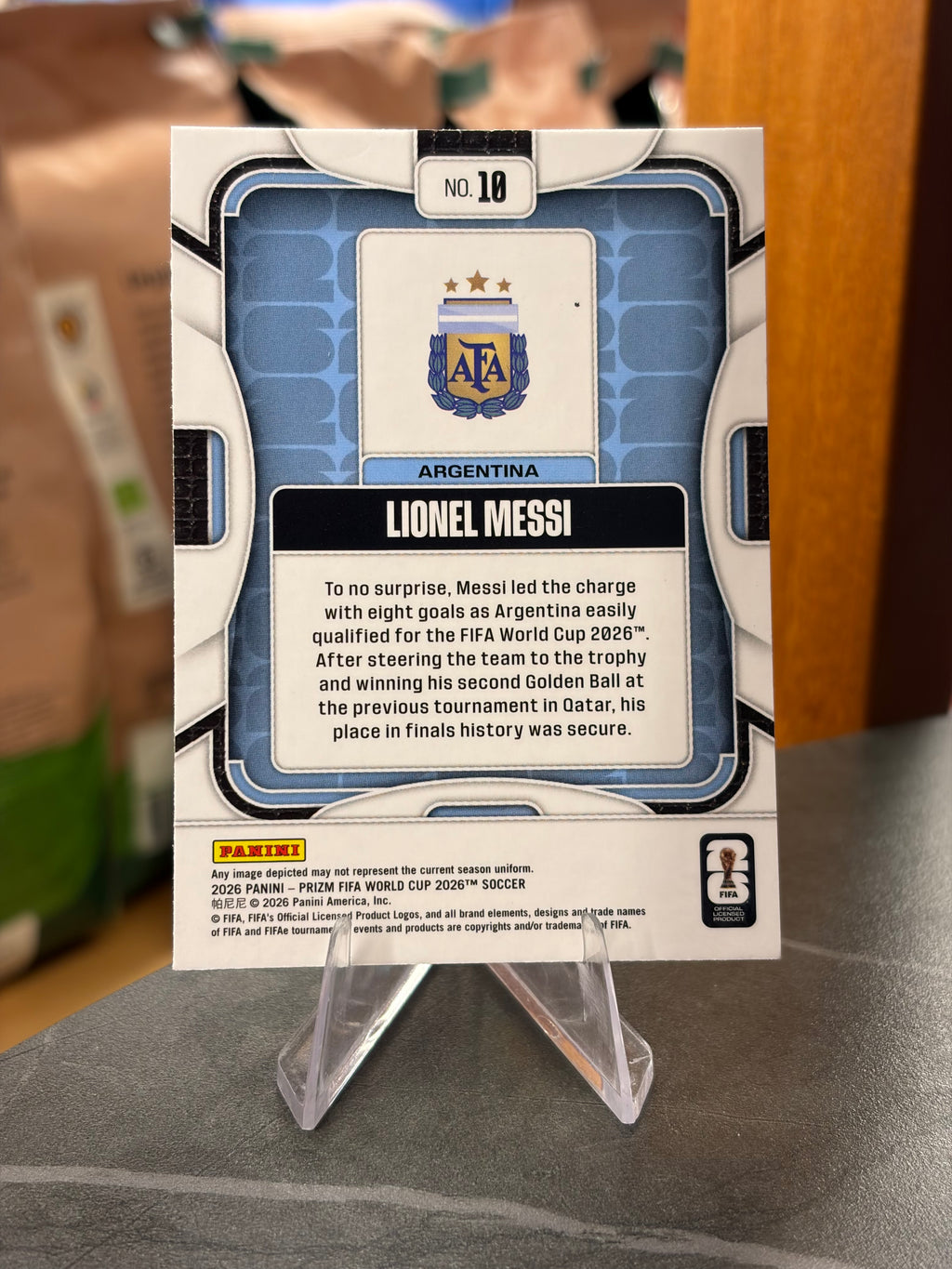 Lionel Messi — Panini Prizm FIFA World Cup 2026 (No. 10), base