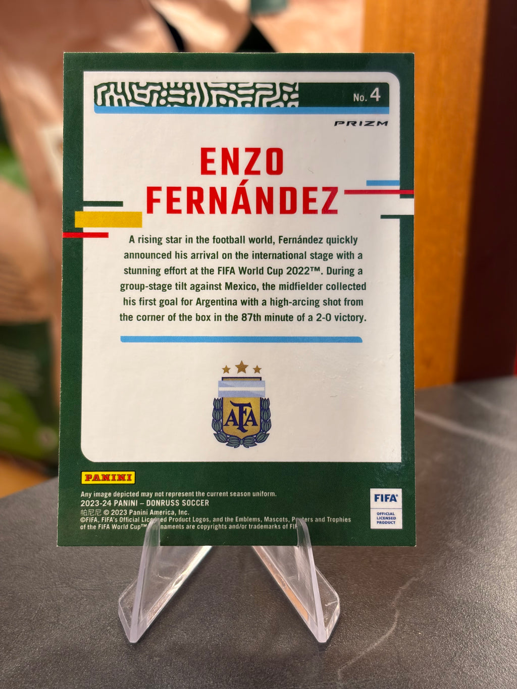 Enzo Fernández — Panini Donruss Optic 2024-25 (No. 4), paralela Velocity