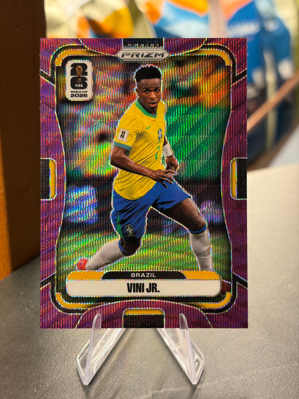 Vinícius Júnior — Panini Prizm FIFA World Cup 2026 (No. 88), paralela Purple Wave 55/95