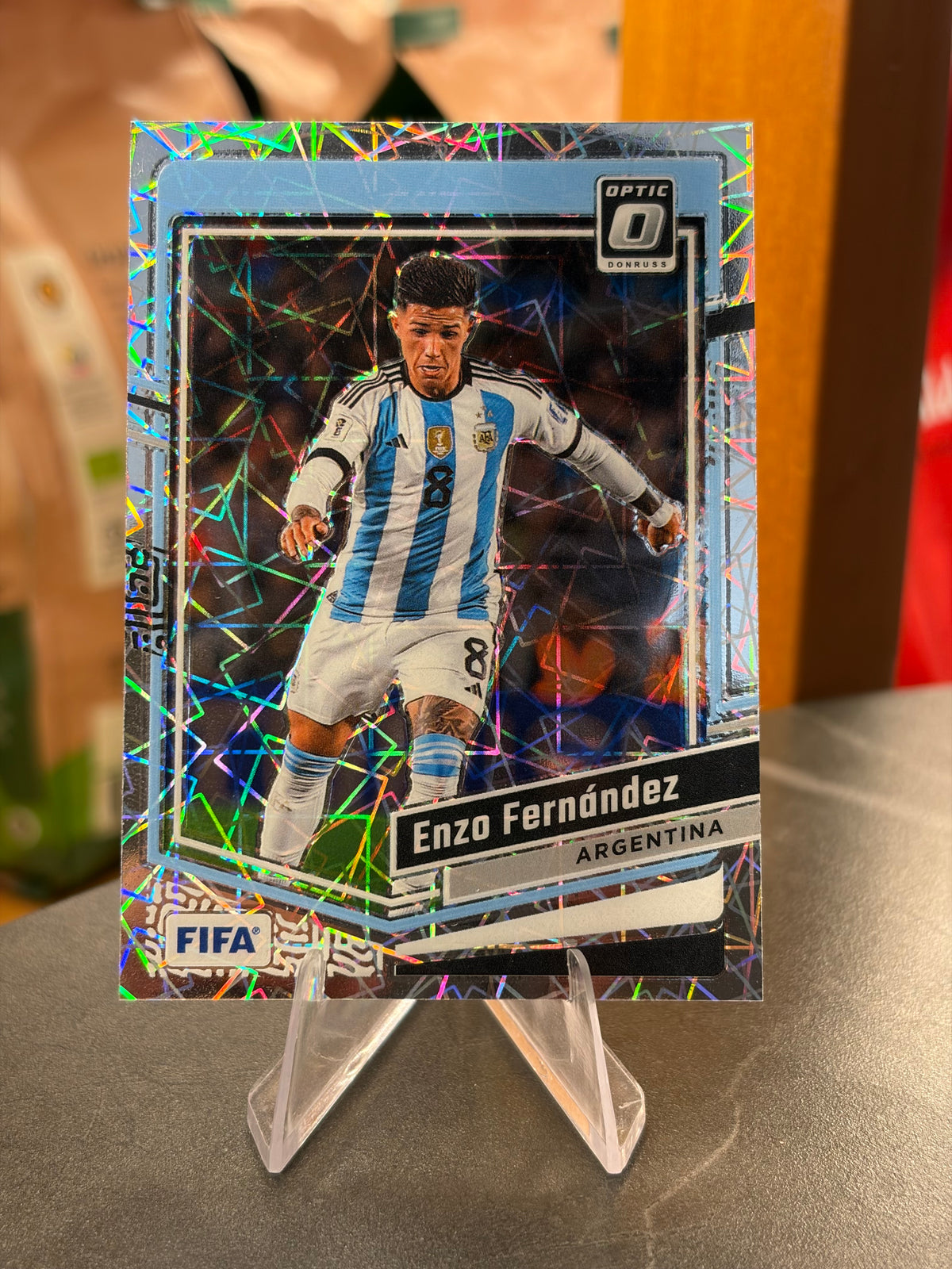 Enzo Fernández — Panini Donruss Optic 2024-25 (No. 4), paralela Velocity