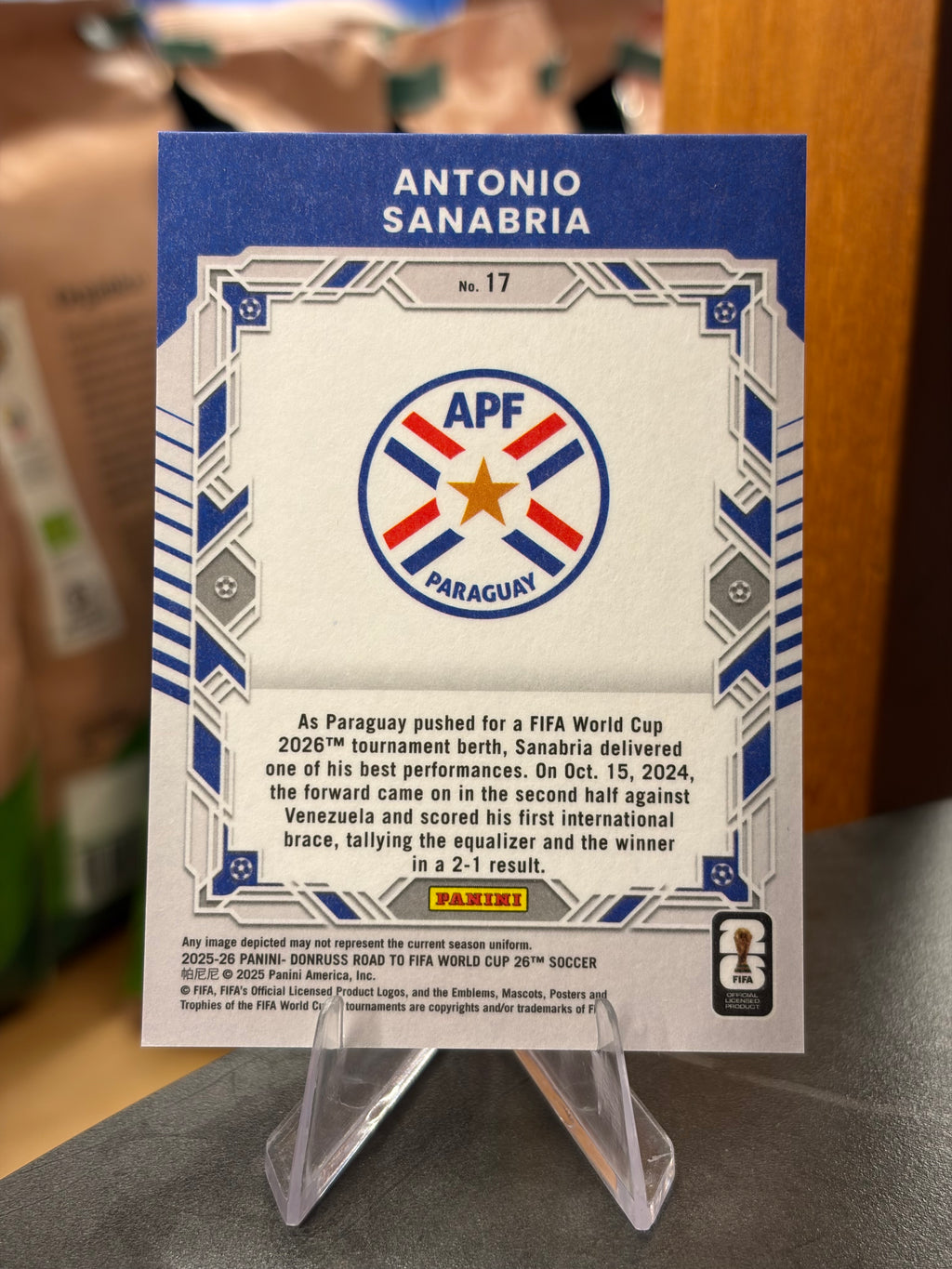 Antonio Sanabria — Panini Donruss Road to FIFA World Cup 2026 (No. 17), insert Elite Series 088/199