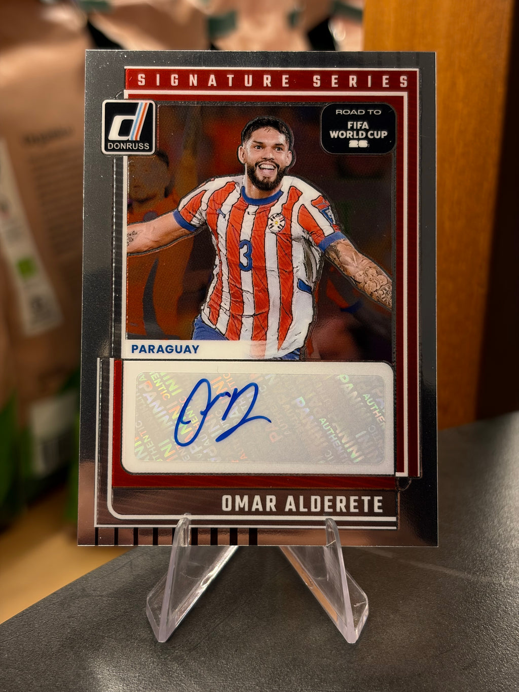 Omar Alderete — Panini Donruss Road to FIFA World Cup 2026 (No. SS-OA), Signature Series Silver
