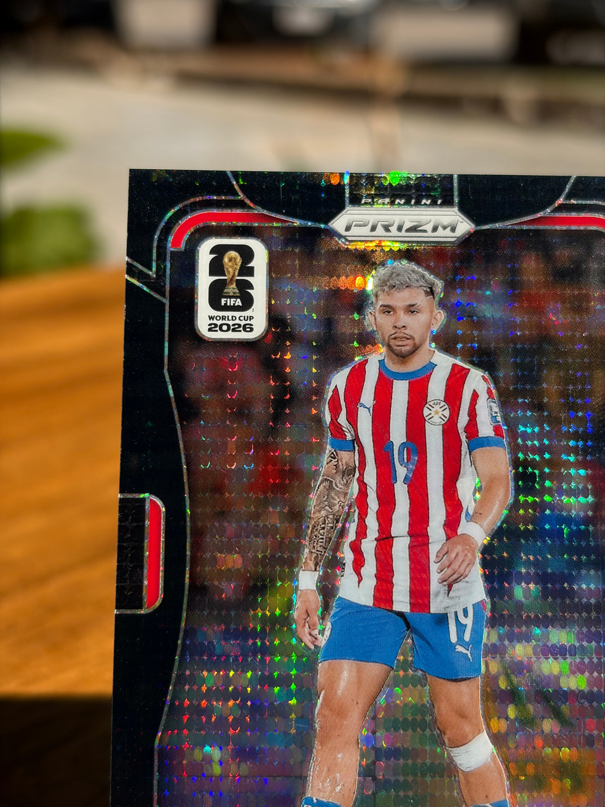 Julio Enciso — Panini Prizm FIFA World Cup 2026 (No. 347), paralela Black Preferred Pulsar 1/1