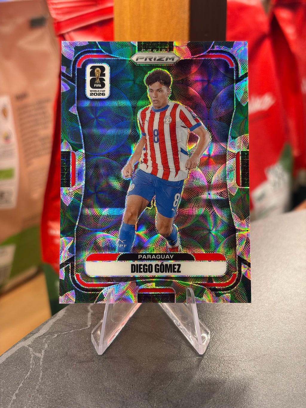 Diego Gómez — Panini Prizm FIFA World Cup 2026 (No. 348), paralela Lotus Flower 13/18