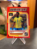 Vinícius Júnior — Panini Donruss Road to FIFA World Cup 2026 (No. 21), insert Dominator Red