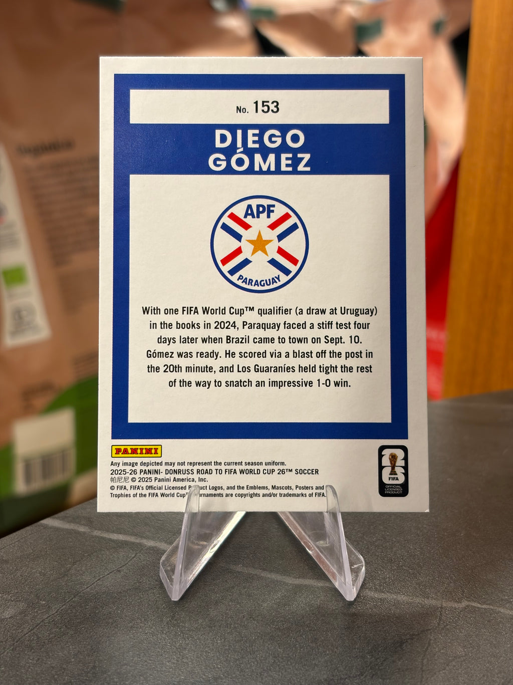 Diego Gómez — Panini Donruss Road to FIFA World Cup 2026 (No. 152), base