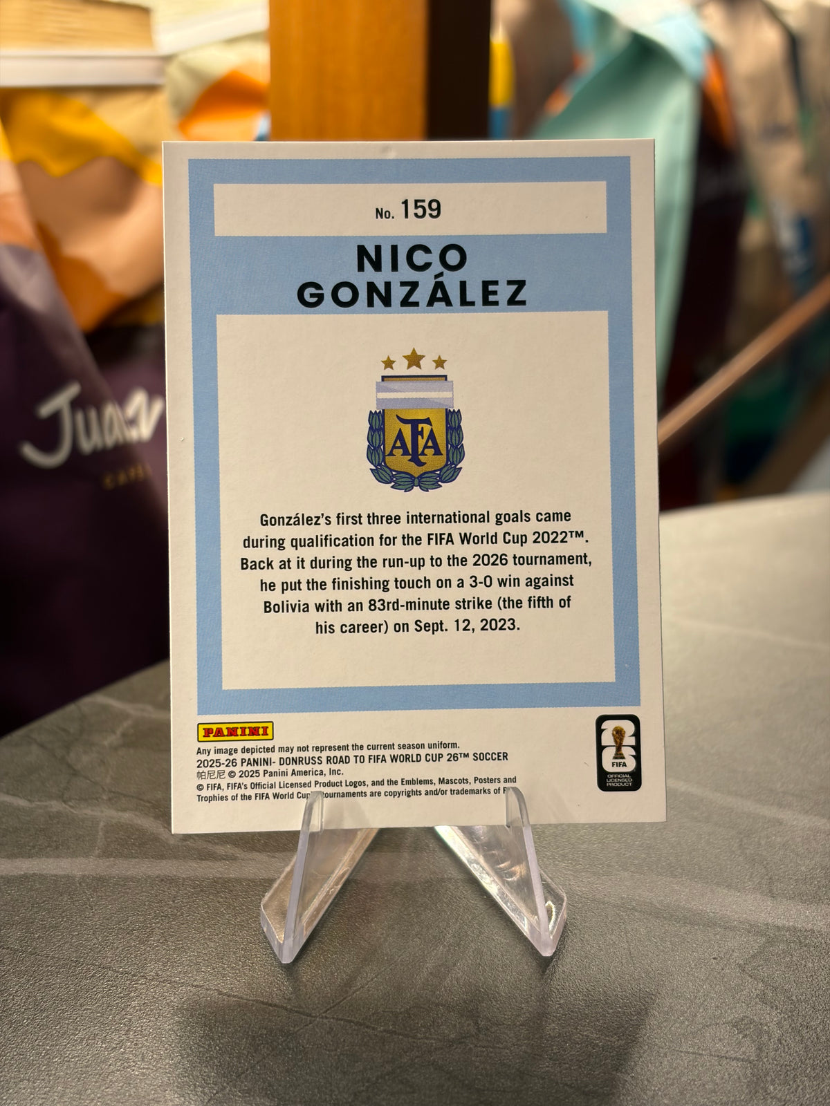 Nico González — Panini Donruss Road to FIFA World Cup 2026 (No. 159), base