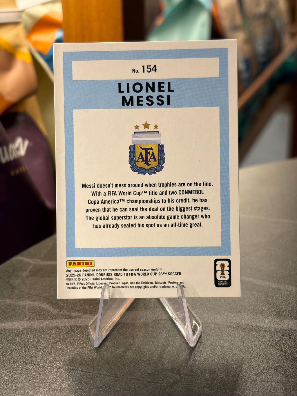 Lionel Messi — Panini Donruss Road to FIFA World Cup 2026 (No. 154), base