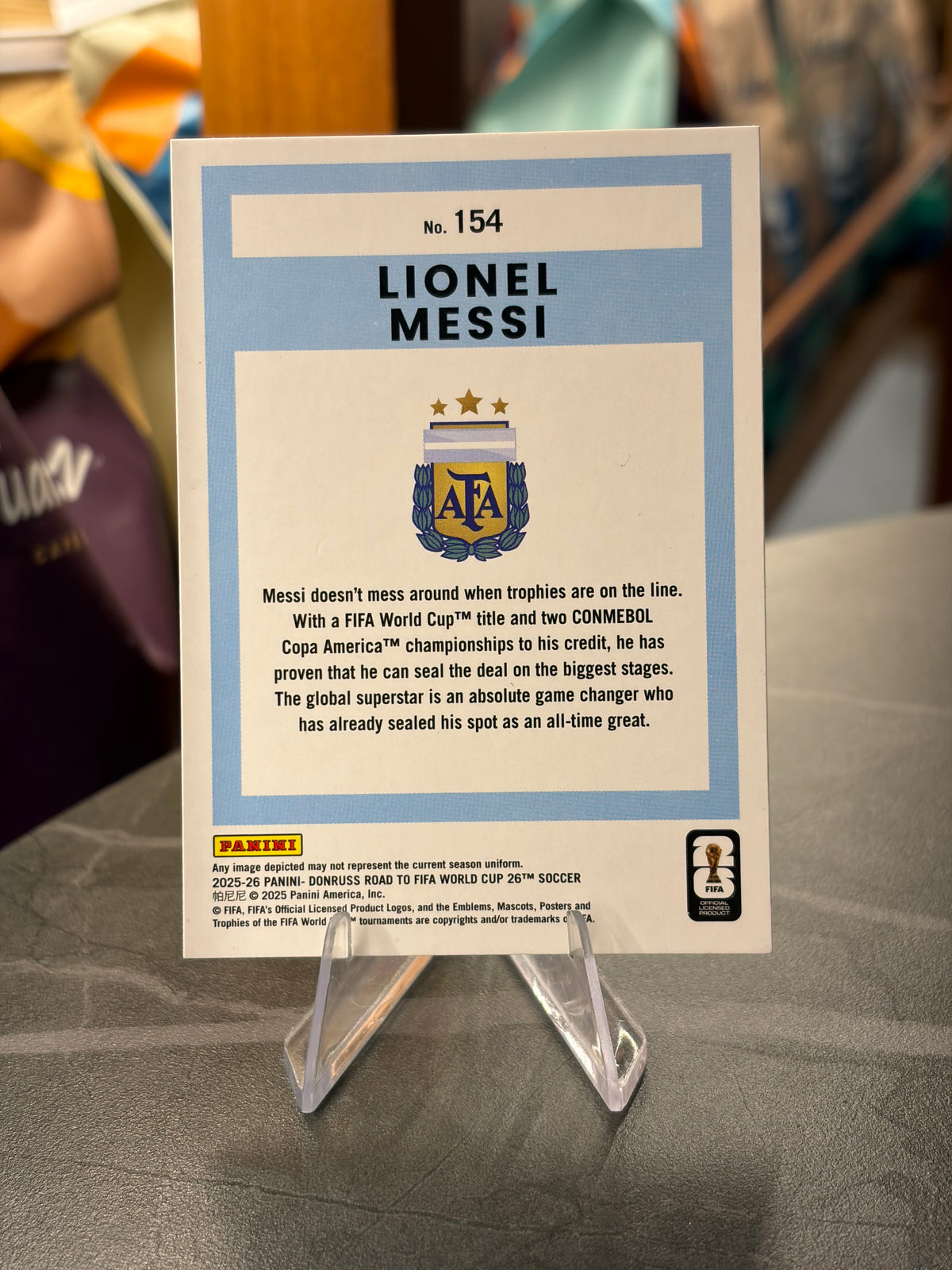 Lionel Messi — Panini Donruss Road to FIFA World Cup 2026 (No. 154), base