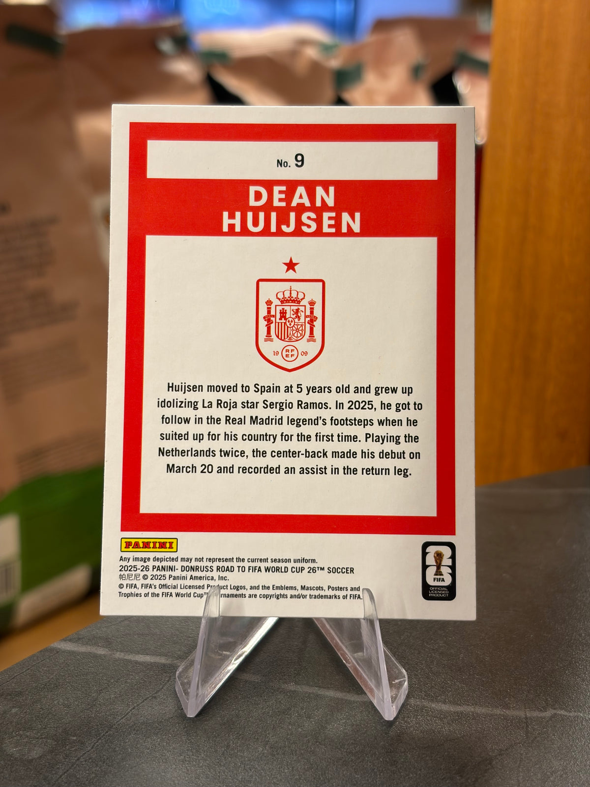 Dean Huijsen — Panini Donruss Road to FIFA World Cup 2026 (No. 9), base