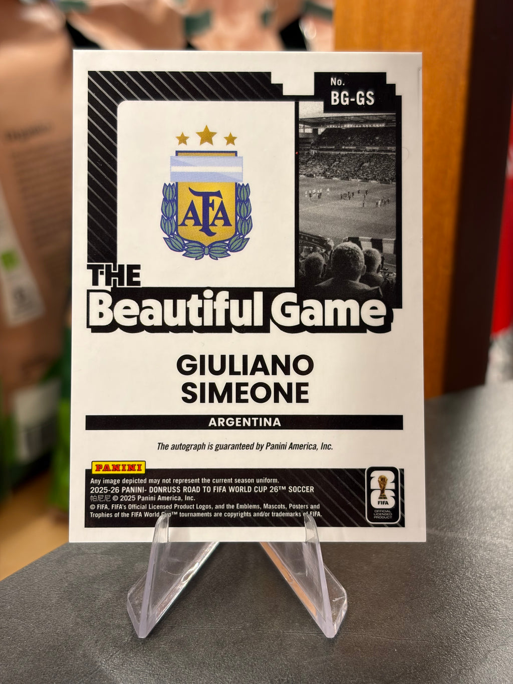 Giuliano Simeone — Panini Donruss Road to FIFA World Cup 2026 (No. BG-GS), The Beautiful Game Silver