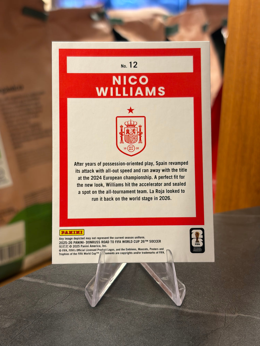 Nico Williams — Panini Donruss Road to FIFA World Cup 2026 (No. 12), base