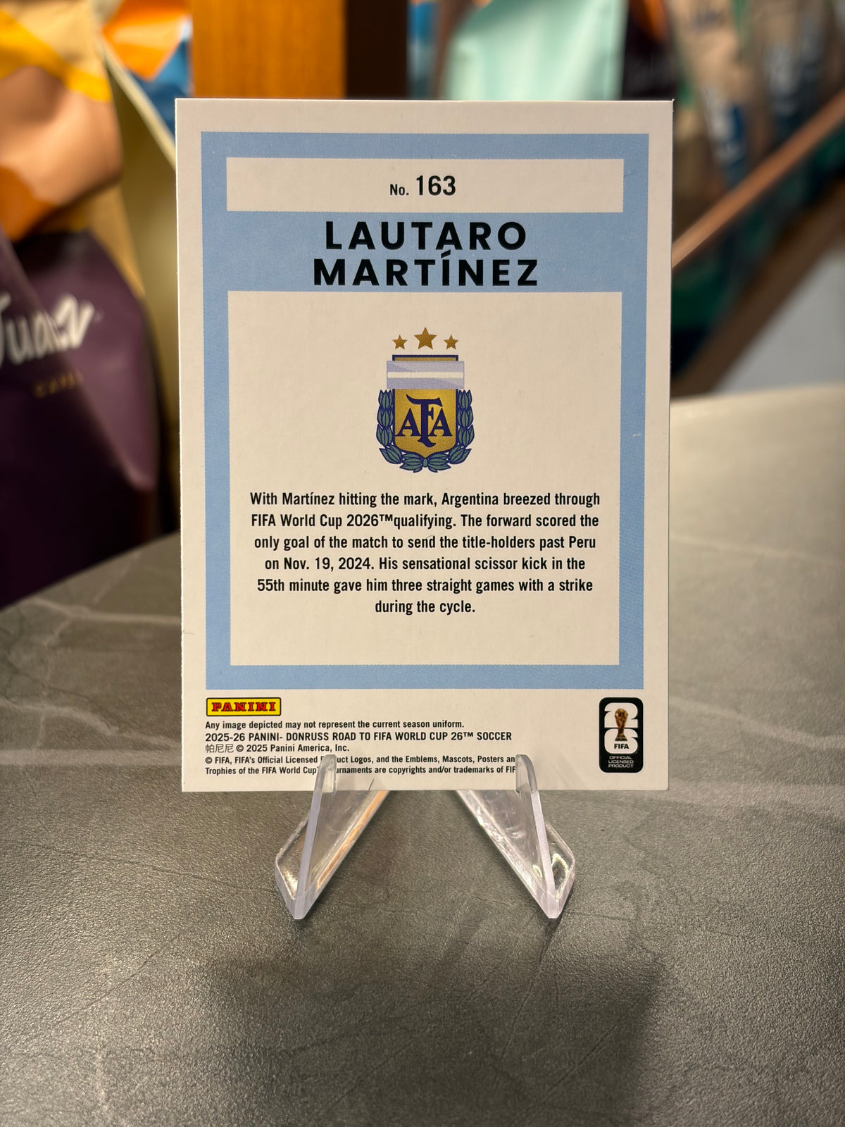 Lautaro Martínez — Panini Donruss Road to FIFA World Cup 2026 (No. 163), base