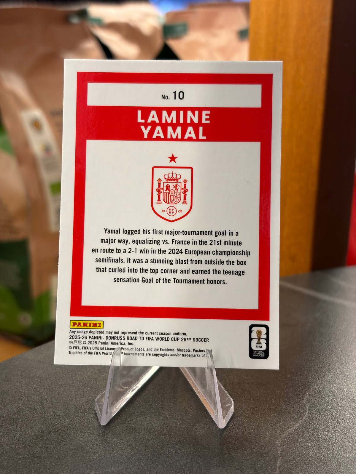 Lamine Yamal — Panini Donruss Optic Road to FIFA World Cup 2026 (No. 10), base