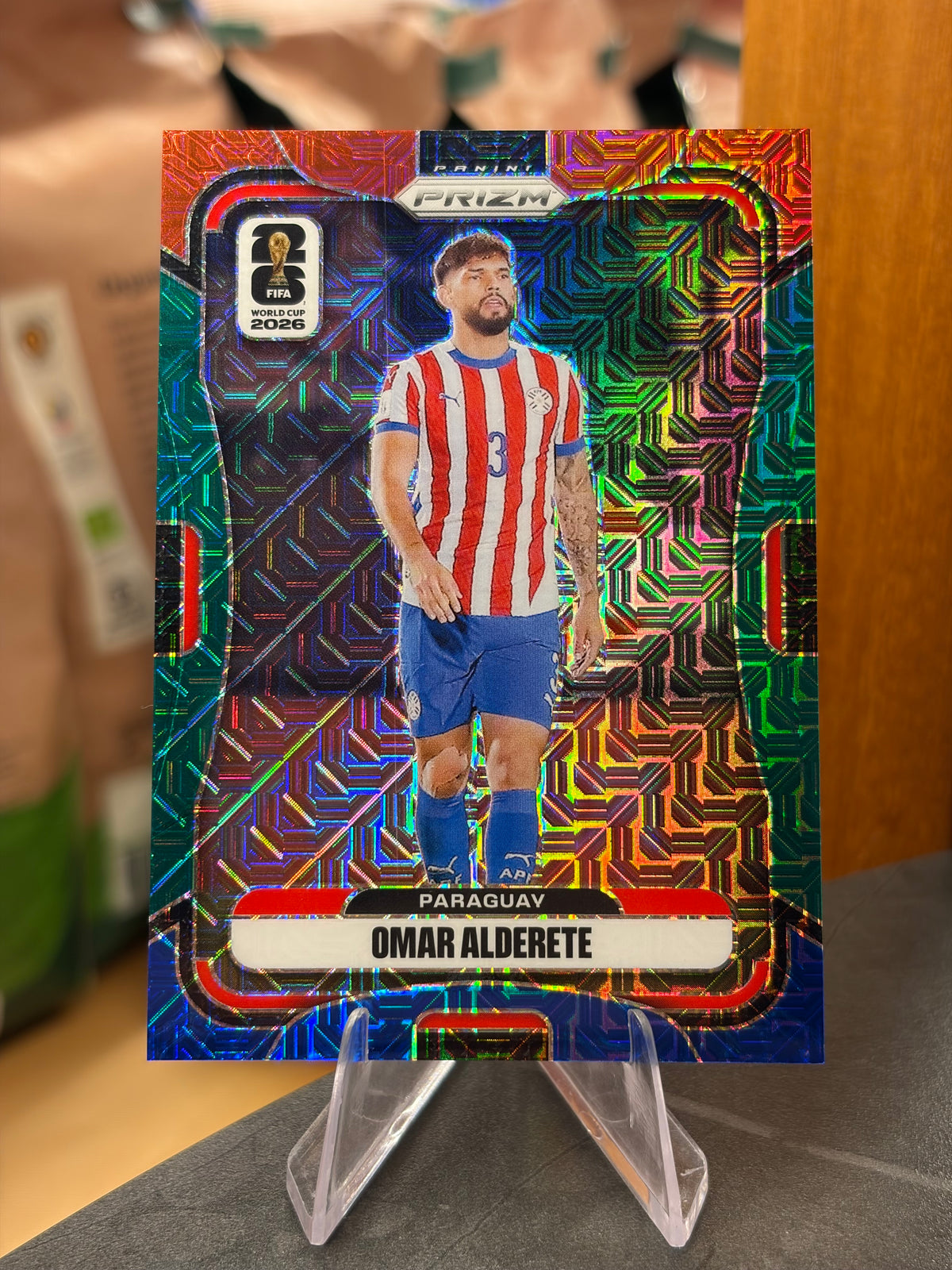 Omar Alderete — Panini Prizm FIFA World Cup 2026 (No. 346), paralela Mojo