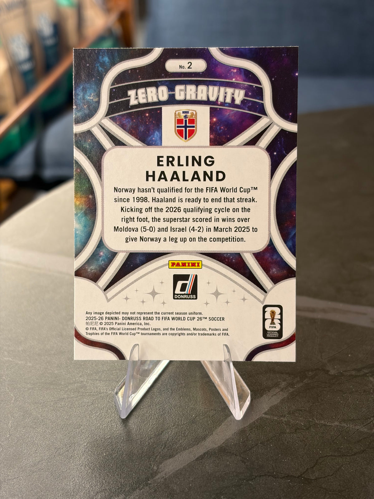 Erling Haaland — Panini Donruss Road to FIFA World Cup 2026 (No. 2), insert Zero Gravity