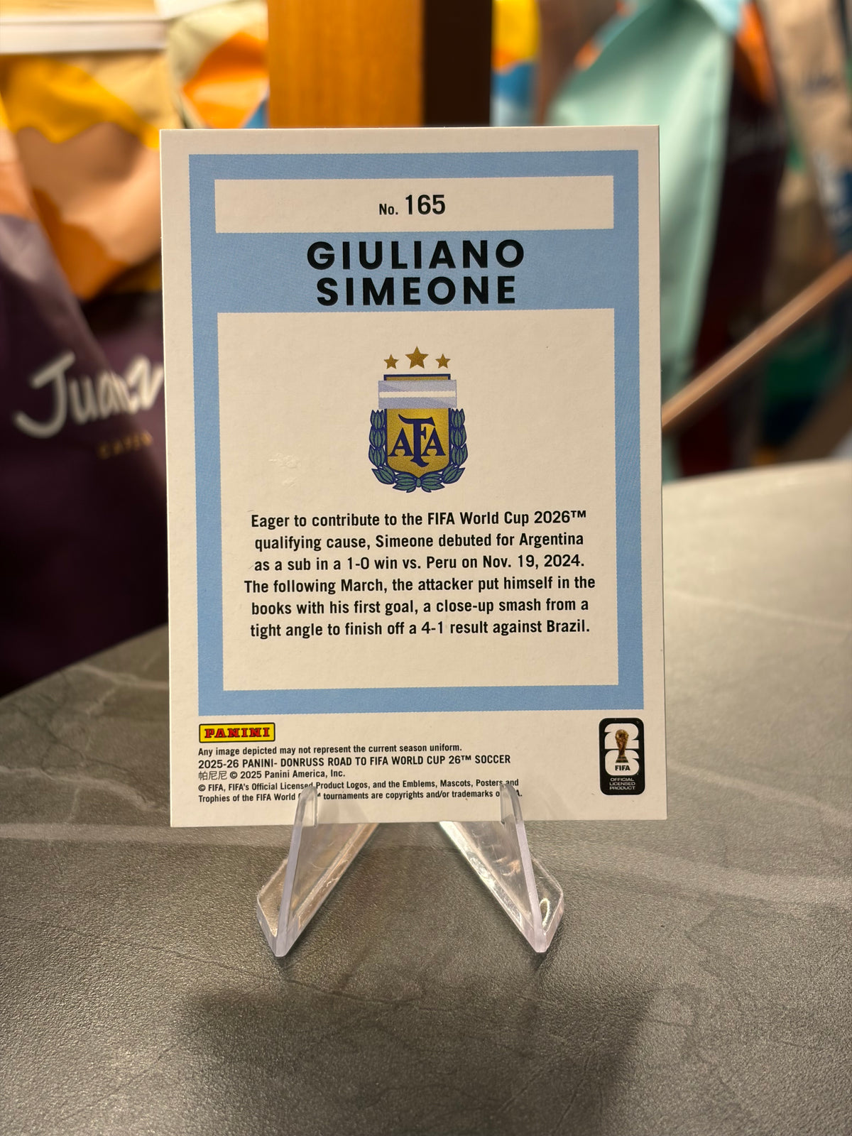 Cristian Romero — Panini Donruss Road to FIFA World Cup 2026 (No. 162), base