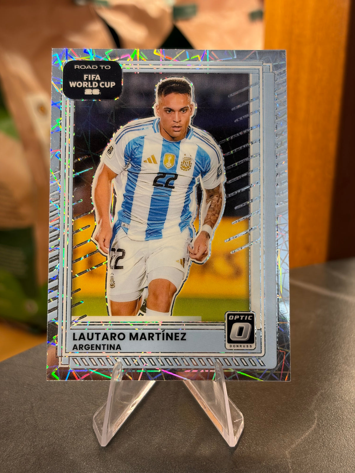 Lautaro Martínez — Panini Donruss Optic Road to FIFA World Cup 2026 (No. 163), paralela Velocity