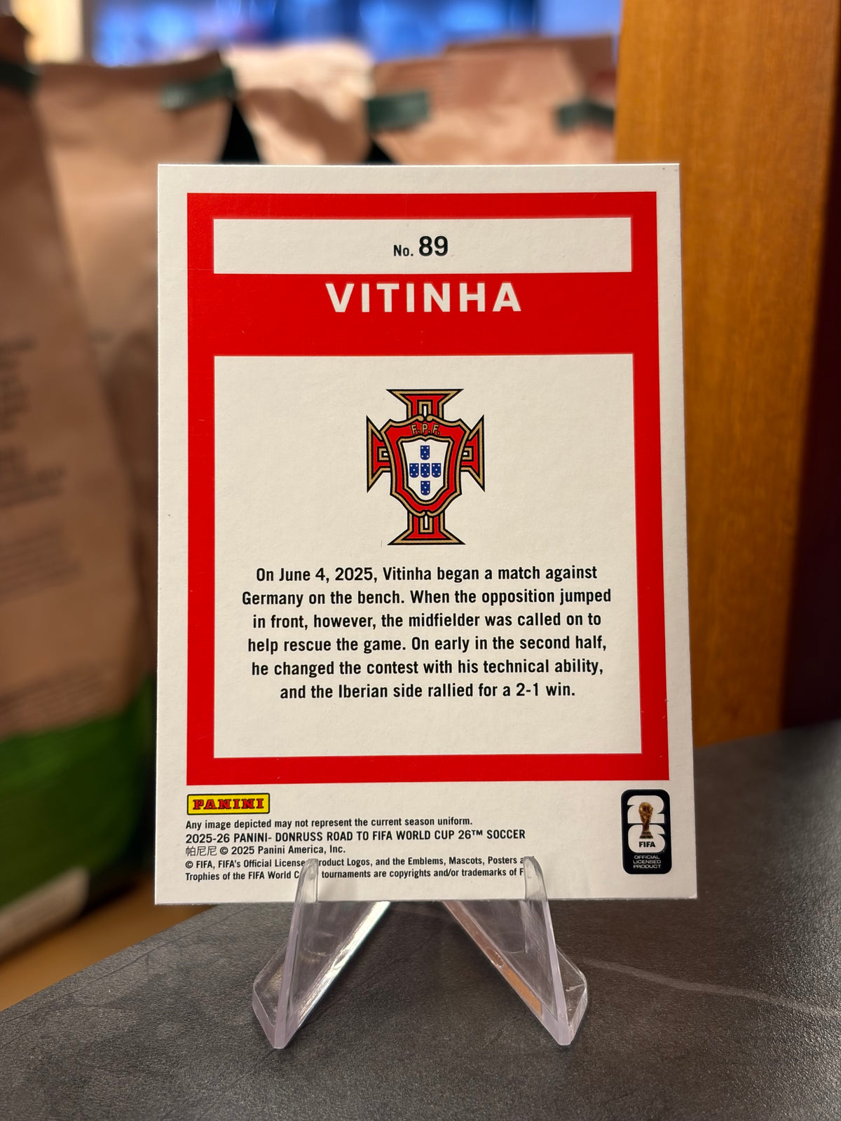Vitinha — Panini Donruss Road to FIFA World Cup 2026 (No. 89), base