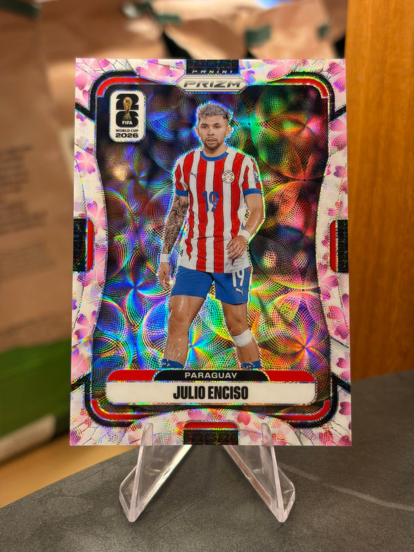 Julio Enciso — Panini Prizm FIFA World Cup 2026 (No. 347), paralela Cherry Blossom 11/20