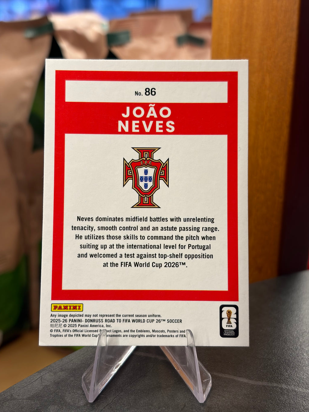 João Neves — Panini Donruss Road to FIFA World Cup 2026 (No. 86), base