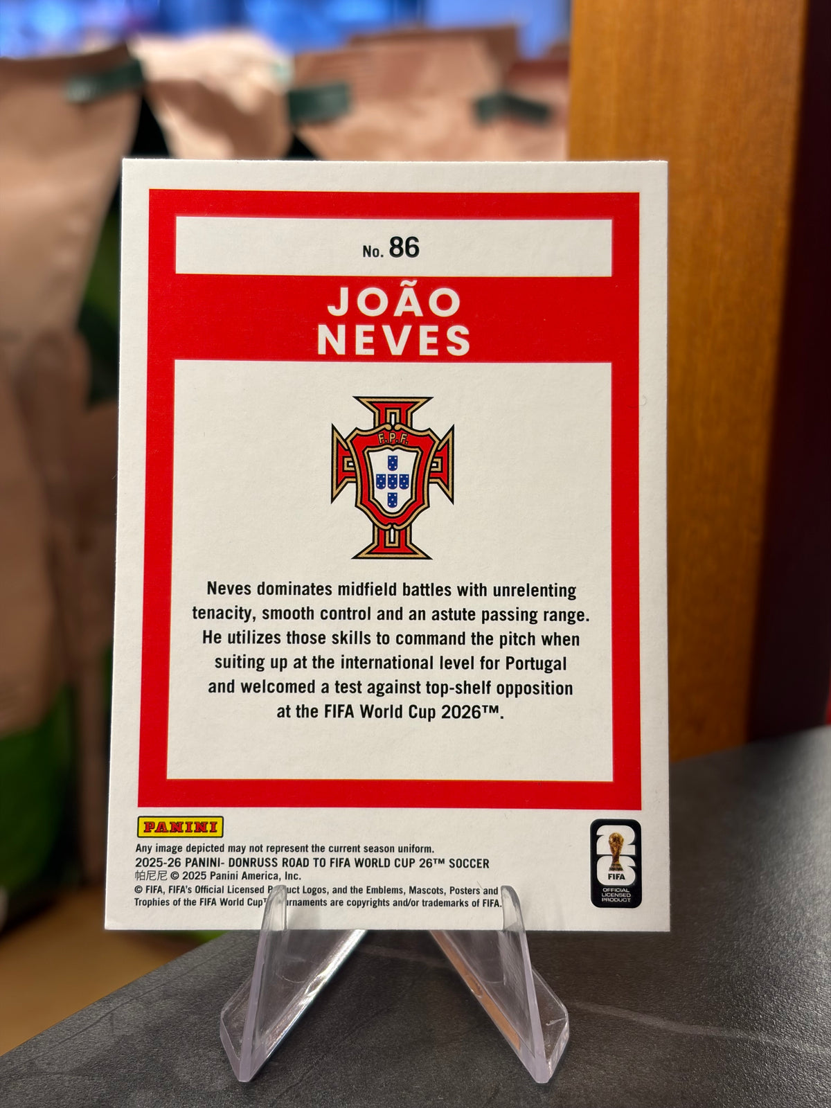 João Neves — Panini Donruss Road to FIFA World Cup 2026 (No. 86), base