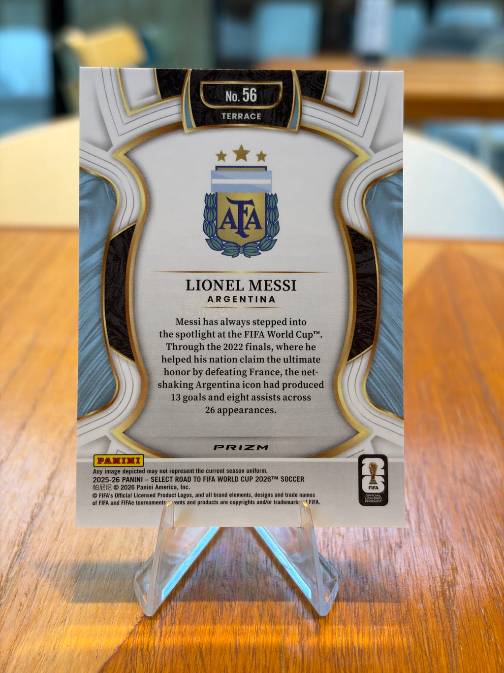 Lionel Messi — Panini Select Road to FIFA World Cup 2026 (No. 56), Terrace