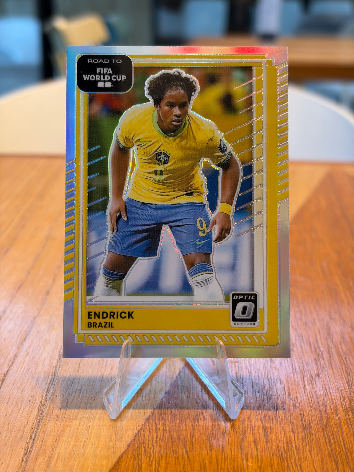 Endrick — Panini Donruss Optic Road to FIFA World Cup 2026 (No. 188), paralela dorada